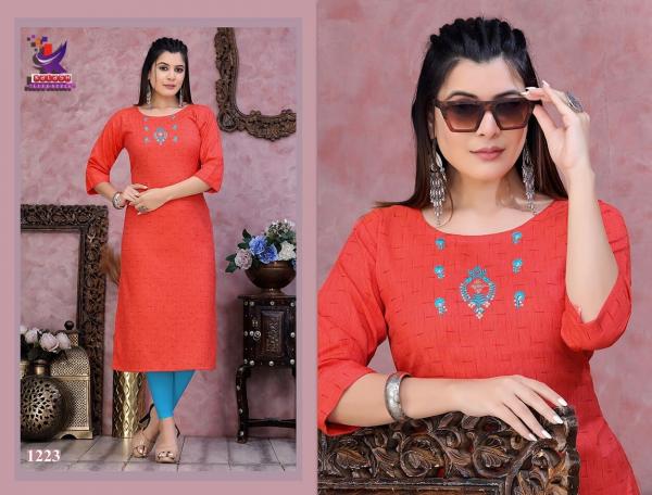 Kalash Royal Queen Rayon Designer Embroidery Kurti Collection